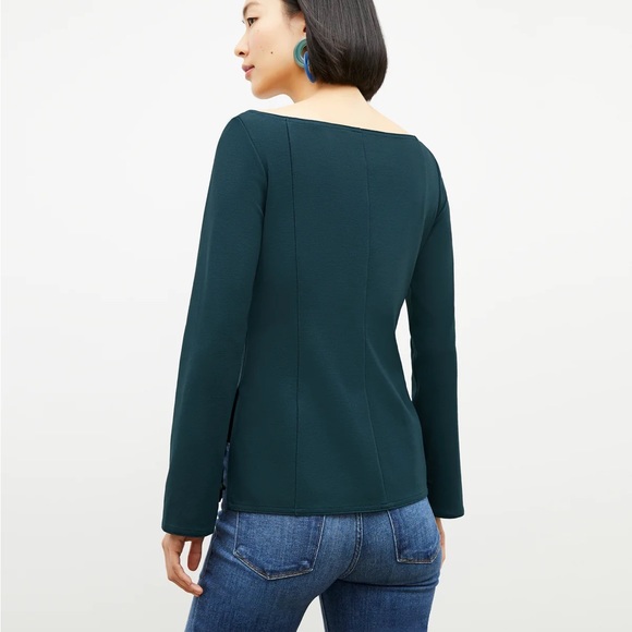 NEW MM Lafleur Jace 1.0 Ponte Top in Deep Sea XS - Picture 5 of 11